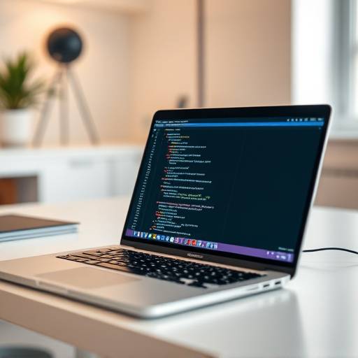 Preview of the Web Development course, showing code snippets and a laptop
